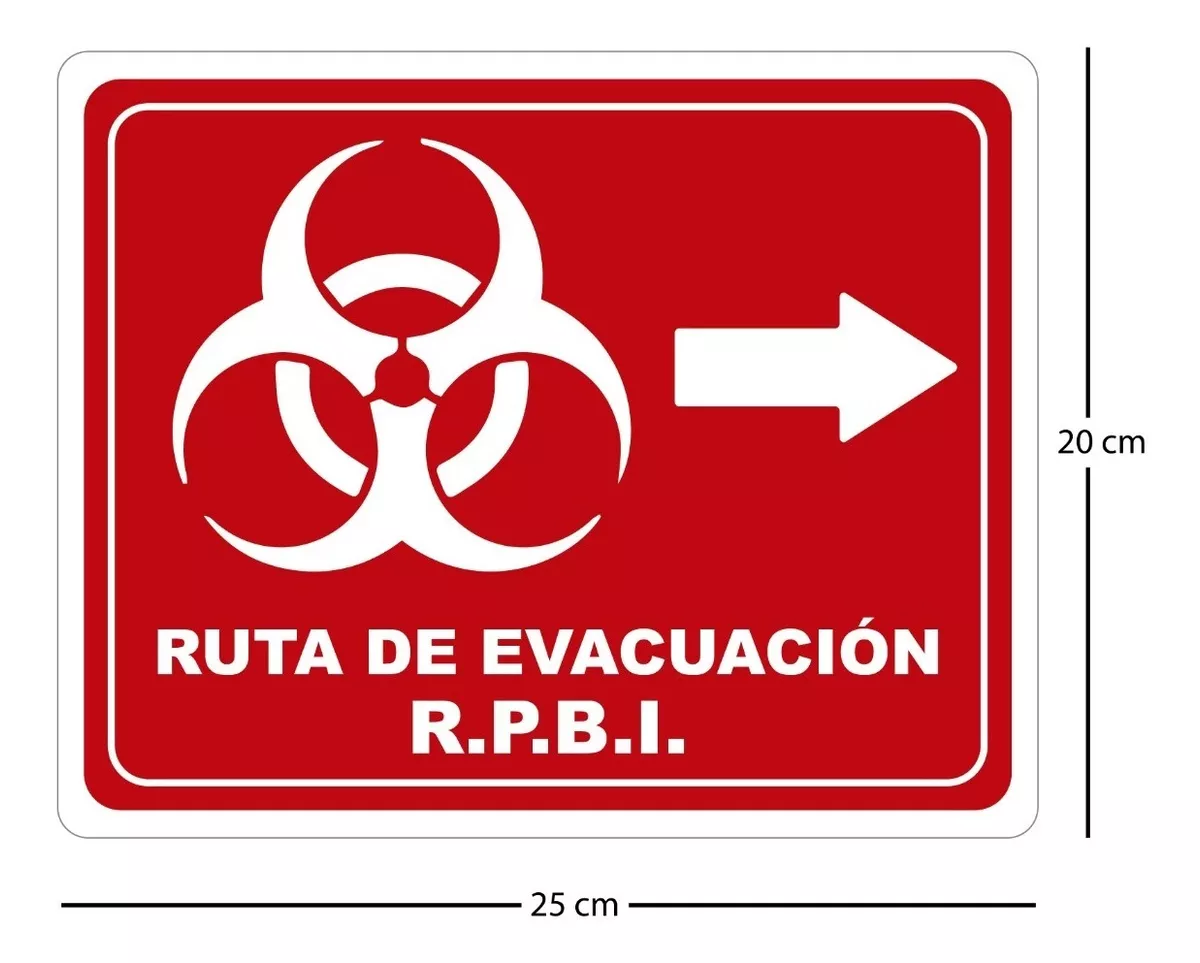 Señalamiento Letrero Ruta Evacuación Rpbi Derecha