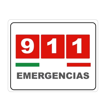 911 Emergencias, Señalamiento Letrero