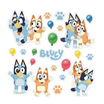 Bluey, Stickers Vinil Decorativo Infantil
