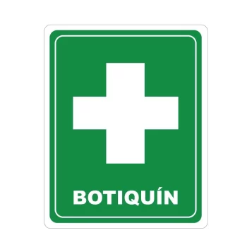 Botiquin, Señalamiento Letrero