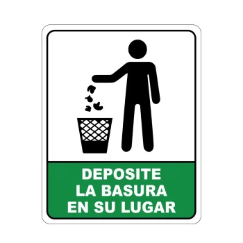 Deposite la Basura en su Lugar, Señalamiento Letrero