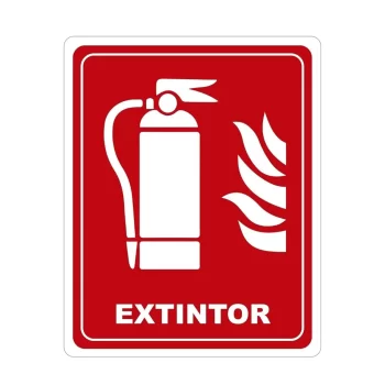 Extintor, Señalamiento Letrero