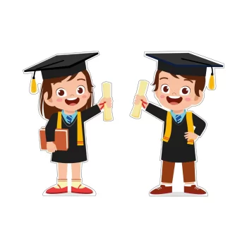 Graduación Niños, Kit de Siluetas Decorativas