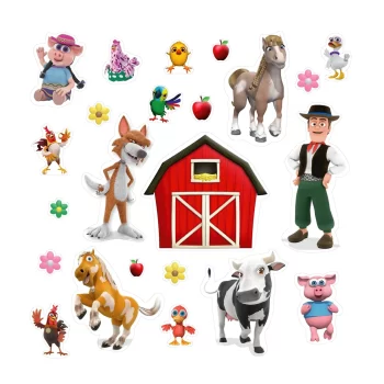 La Granja de Zenón, Stickers Vinil Decorativo Infantil