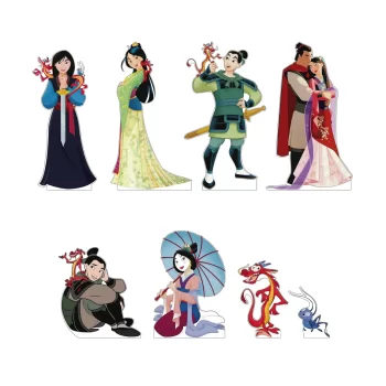 Mulan, Kit de Siluetas Decorativas
