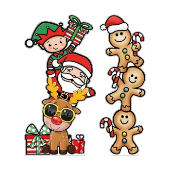 Navidad Gengibre, Kit de Siluetas Decorativas