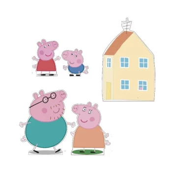 Peppa Pig, Kit de Siluetas Decorativas