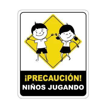 Precaucion Niños Jugando, Señalamiento Letrero
