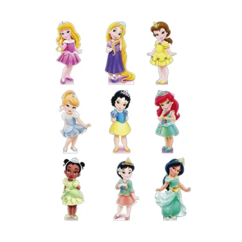 Princesas Niñas Disney, Kit de Siluetas Decorativas