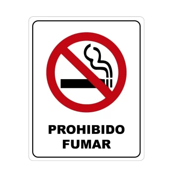 No Fumar, Señalamiento Letrero