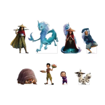 Raya y el Ultimo Dragón, Kit de Siluetas Decorativas