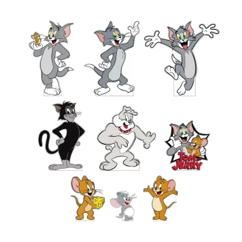 Tom y Jerry, Kit de Siluetas Decorativas